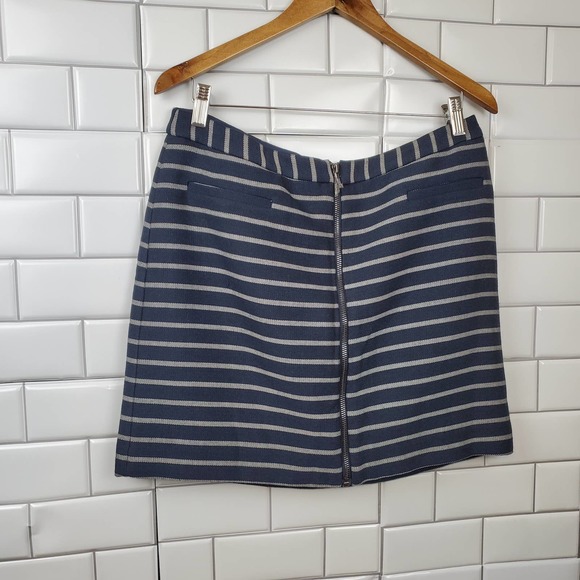 THE LIMITED | FRONT ZIP STRIPED CASUAL MINI SHORT SKIRT WOMEN'S SIZE 12P - Picture 4 of 15
